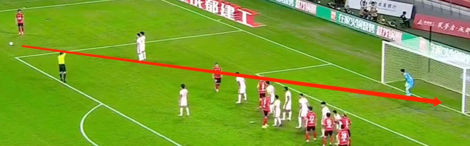 赛季第10球！30岁韦世豪20米任意球暴力抽射破门 或成国足新箭头