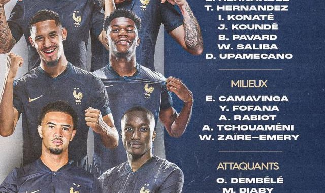 法国队公布新一期大名单：姆巴佩领衔